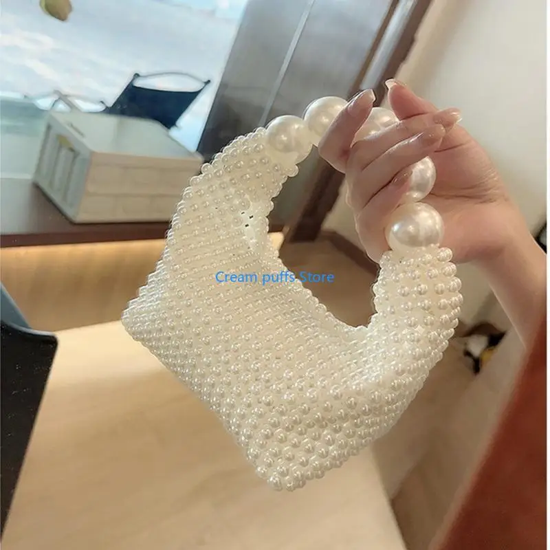 50LE Unique Beaded Handbag Tote Bag with Exquisite Craftsmanship for Women Girls