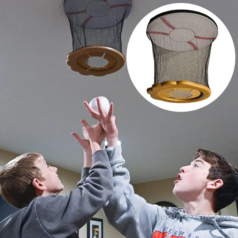Mini Ceiling Baseball Toy Portable Indoor Sports Goal Overhead Training Equipment for Kids And Adults