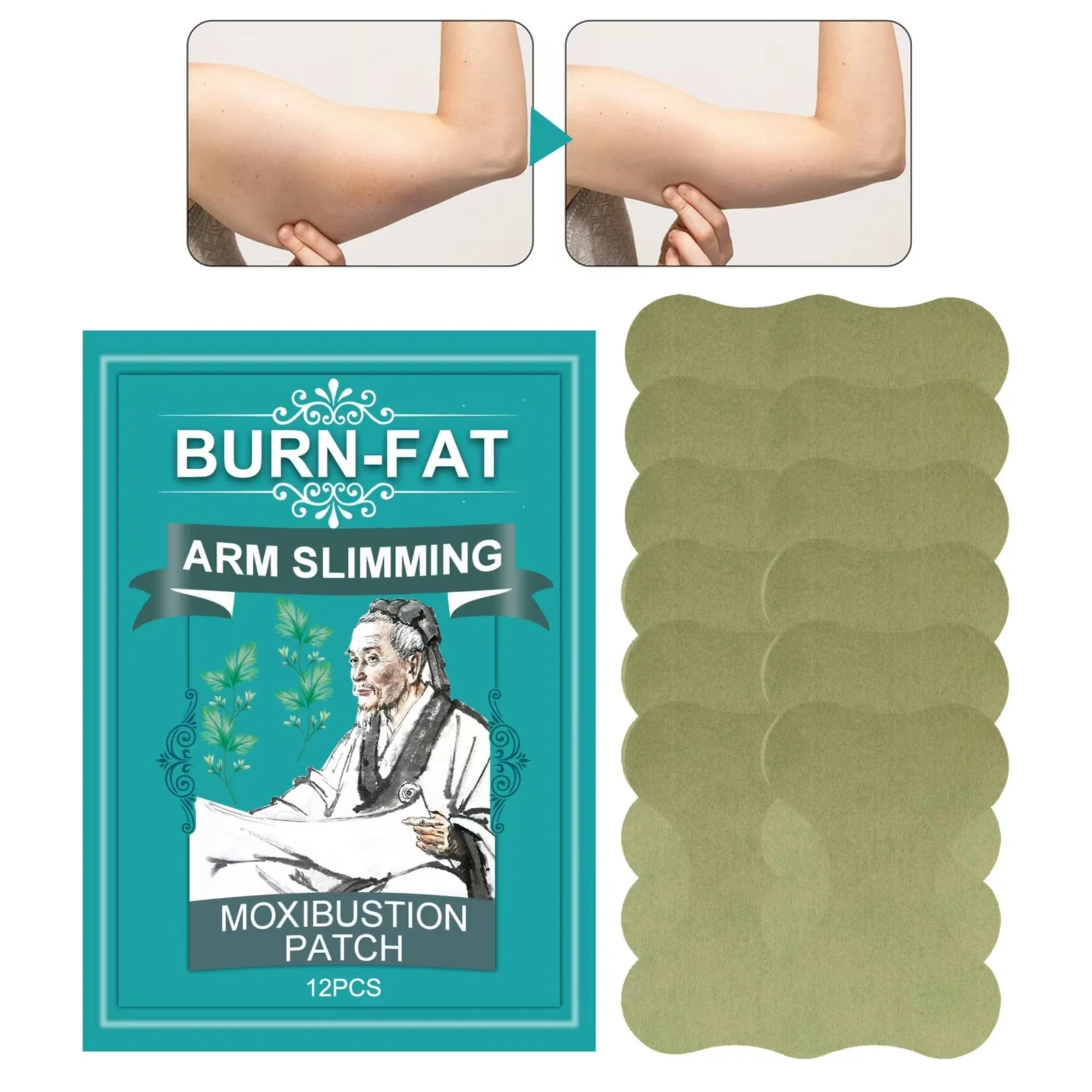 Thin Arm P-atch Weight Loss S-tickers Cellulite Removal Fat Burning Slimming Body Massage Shaping Care Herbal P-laster