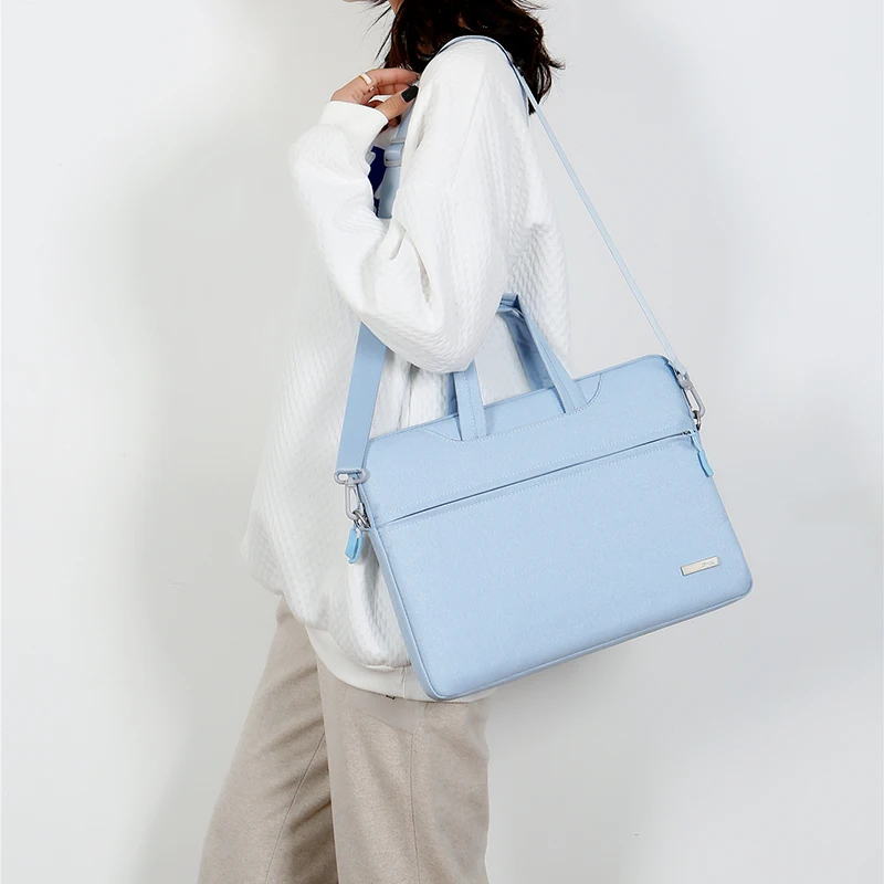 

Сумка для ноутбука Macbook Air 13 M4 M3 M2, для Macbook Pro 14 16 M4, компьютерный чехол с плечом, водонепроницаемый портфель с ручкой