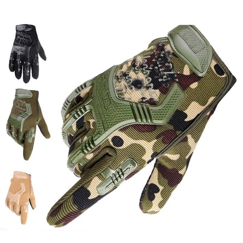 Seals Full Finger Tactical Protective Gloves Male Special Forces Training Fighting Outdoor Bicycle Riding Camouflage Gloves Hot