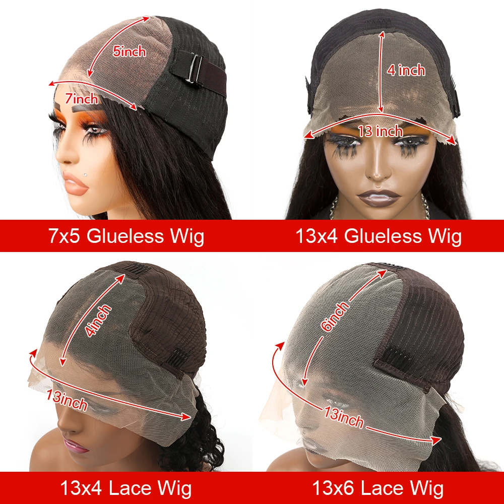 Curly Wig Human Hair 13x6 HD Lace Frontal Deep Wave Wig Ready To Wear Short Bob Wig 7x5 Glueless Wigs Lace Front Human Hair Wigs