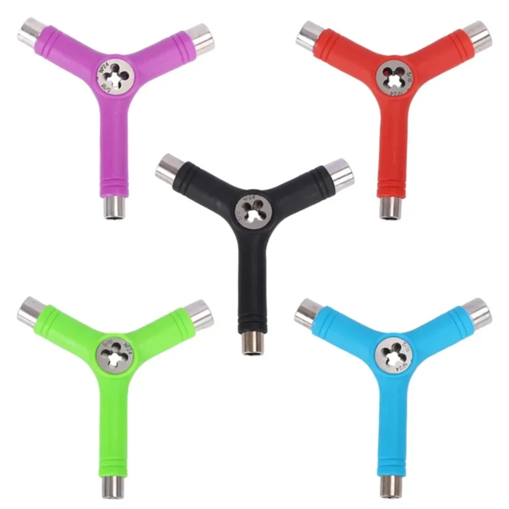 1Pcs Multi-Function Skate Tools Skateboard Wrench  Y-Type Allen Key L-Type Phillips Head Wrench Screwdriver Tool