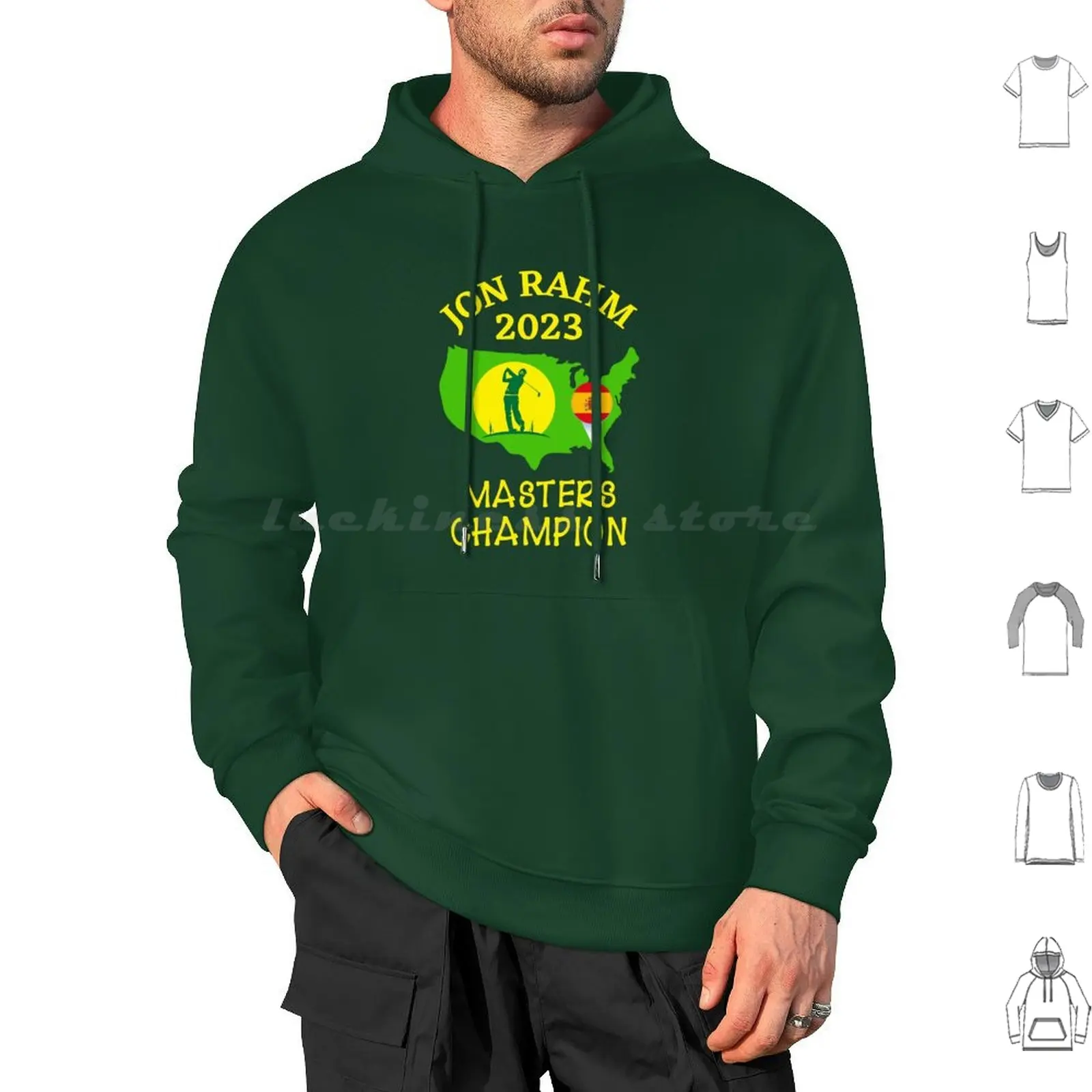 Jon Rahm Masters Hoodie cotton Long Sleeve John Rahm Masters Masters 2023 Jon Rahm 87Th Masters Masters Tournament The Masters