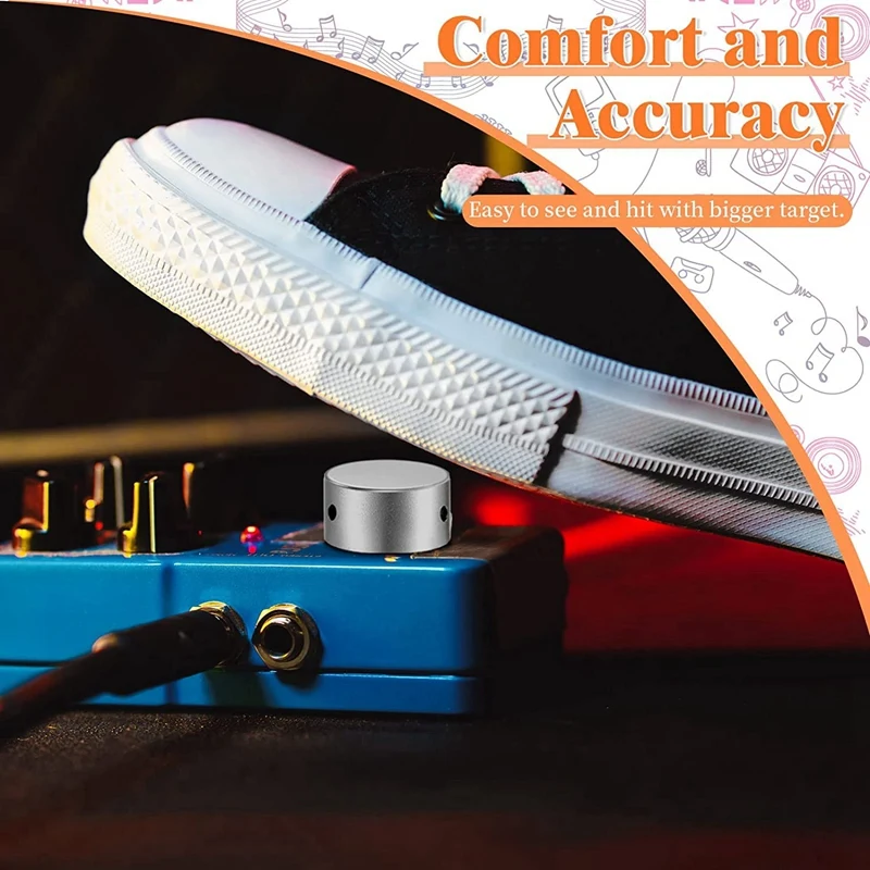 آثار دواسة Footswitch توبر ، أزرار دواسة حافي القدمين ، تأثير الغيتار غطاء مسمار القدم زيادة الدقة والراحة