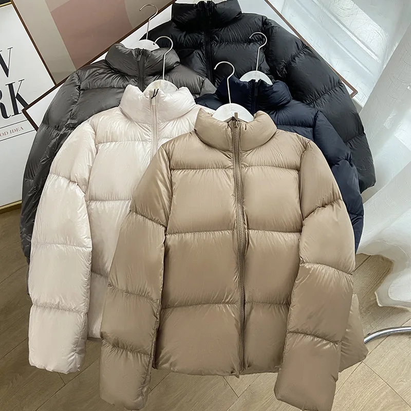 Casaco de pouco peso puffer feminino para baixo acolchoado jaqueta inverno quente casaco de neve parka para mulher outerwear