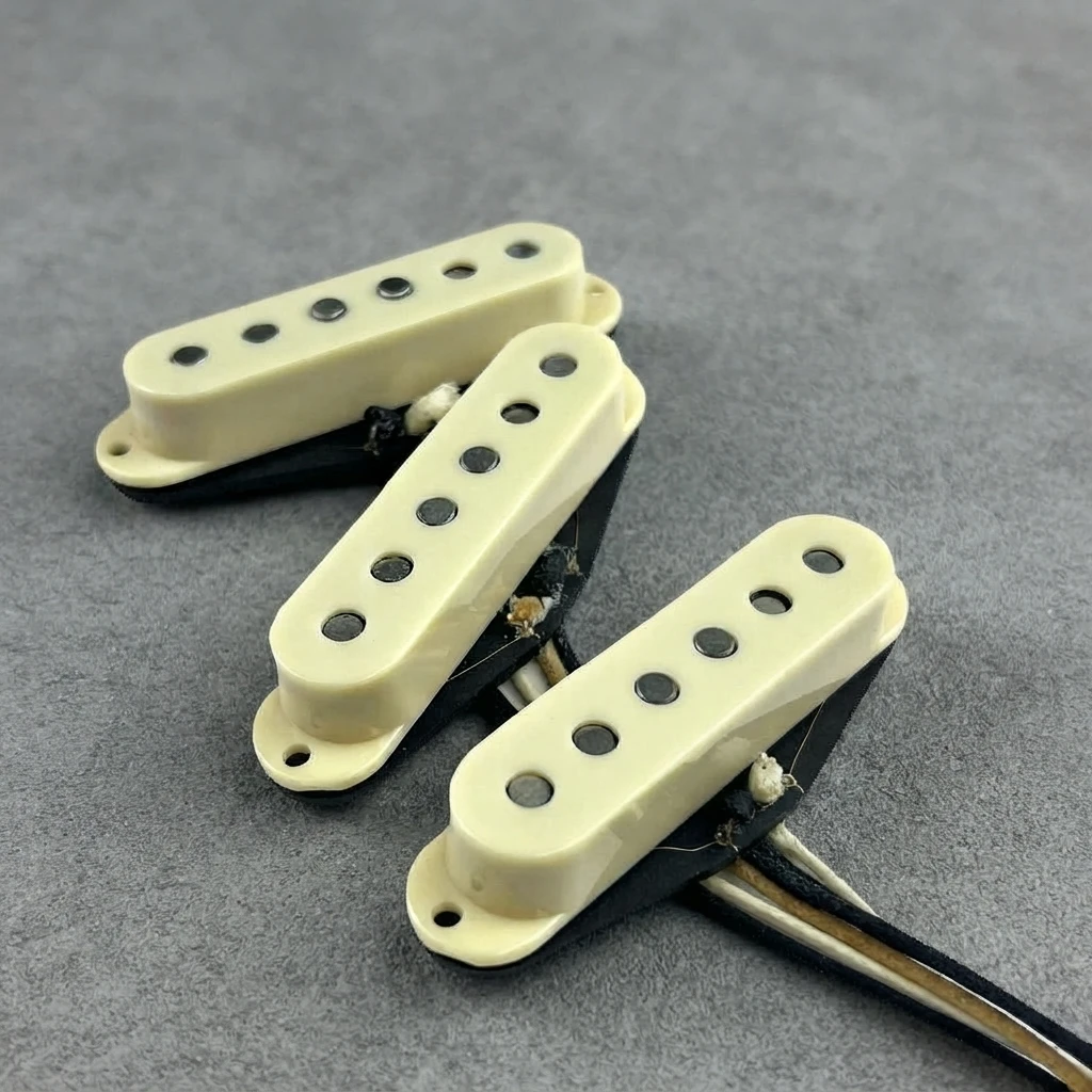 Warm Balanced Tone Single Coil Pickup, 1959 Vintage Hand-Wound, Alnico 5, Neck Middle Bridge, Mounting Screws for ST Style