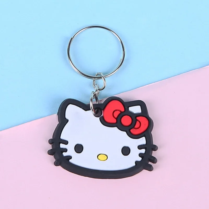 

100pcs Hello Kitty Keychain Cartoon Cute Anime Women Accessories PVC Kawaii Backpack Crossbody Bag Doll Toy Decoration Wholesale