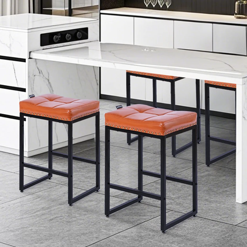 

Island Stool Leisure Bar Stool Bar Chair Simple Shopping Mall Counter Reception Golden High Stool