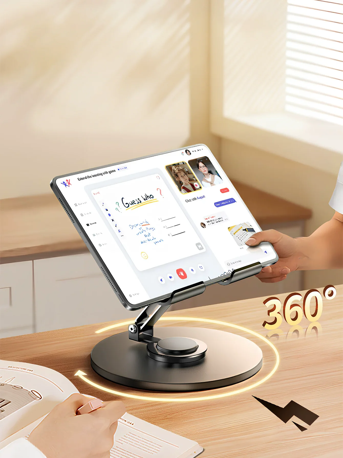 360 ° 회전 가능한 금속 접이식 스탠드 - 휴대 - Tablet Accessories For Kids 리뷰 및 가격