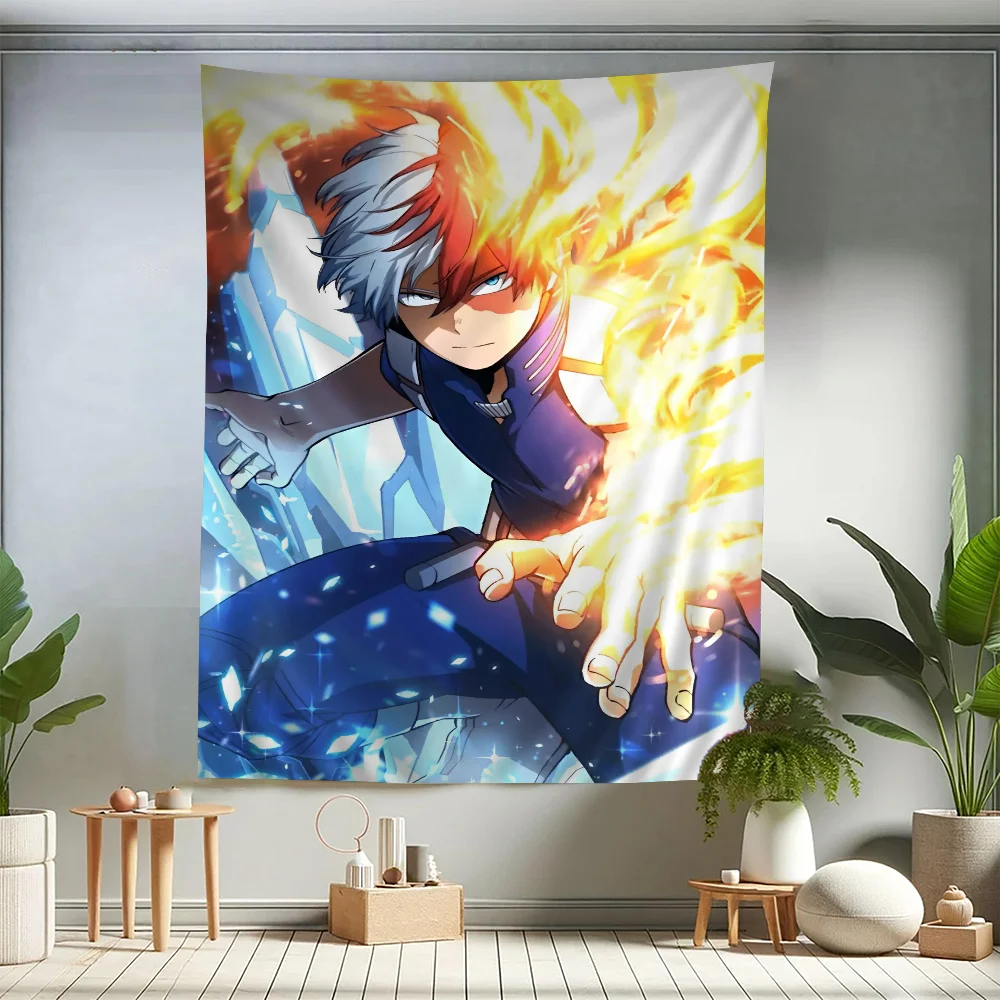 MY Hero Academia Todoroki Shoto Chart Tapestry Bohemian Wall Tapestries Mandala Wall Art Decor