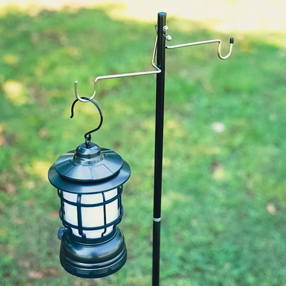 

Folding Lantern St Lightweight Lamp Rack Portable Camping Supply Aluminum Alloy Bulb Cage Holder Outdoor Tool Double Hooks