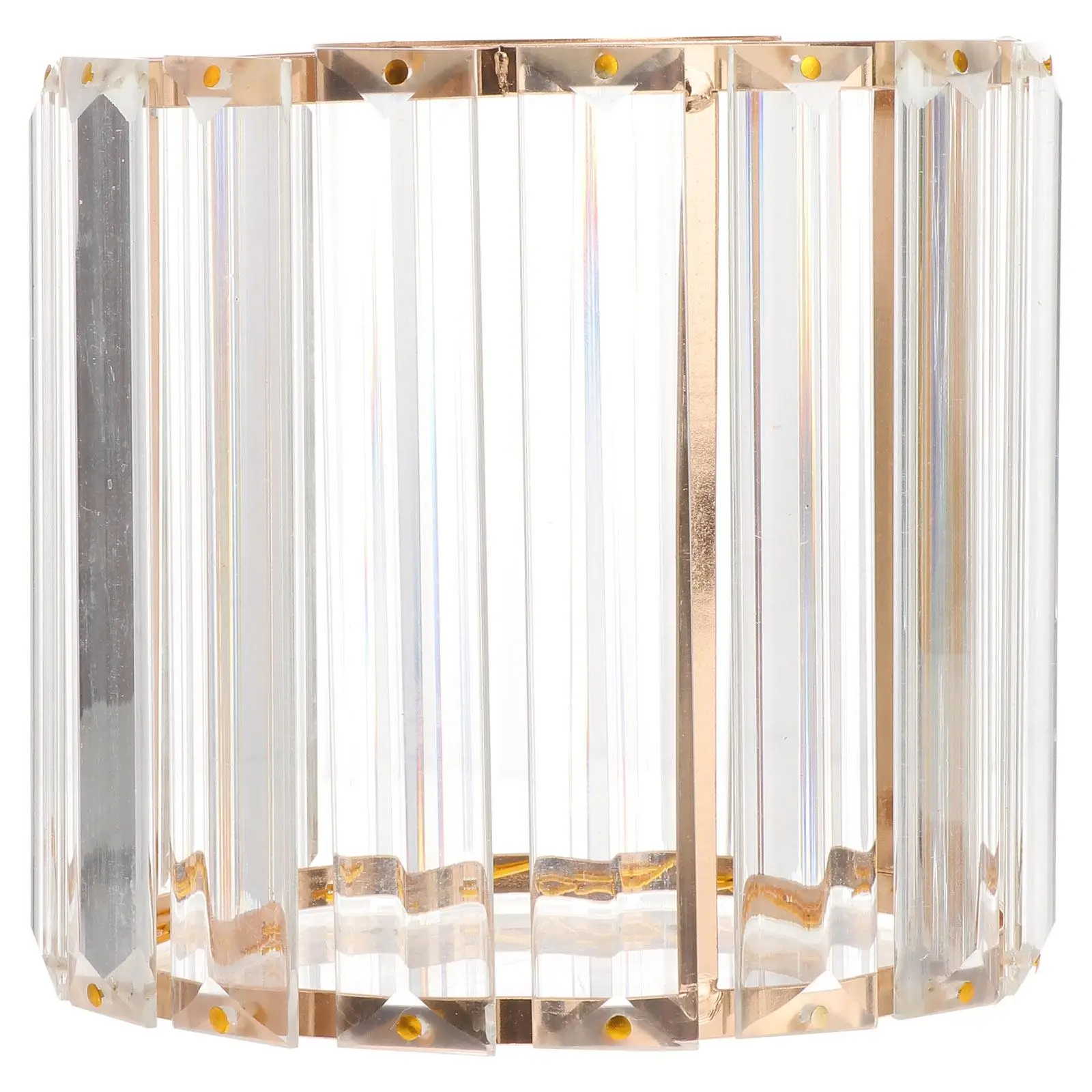 

Crystal Ceiling Lamp Shade Golden Metal Chandelier Cover Black Pendant Light Art Lampshade Dust Protection European Style Warm