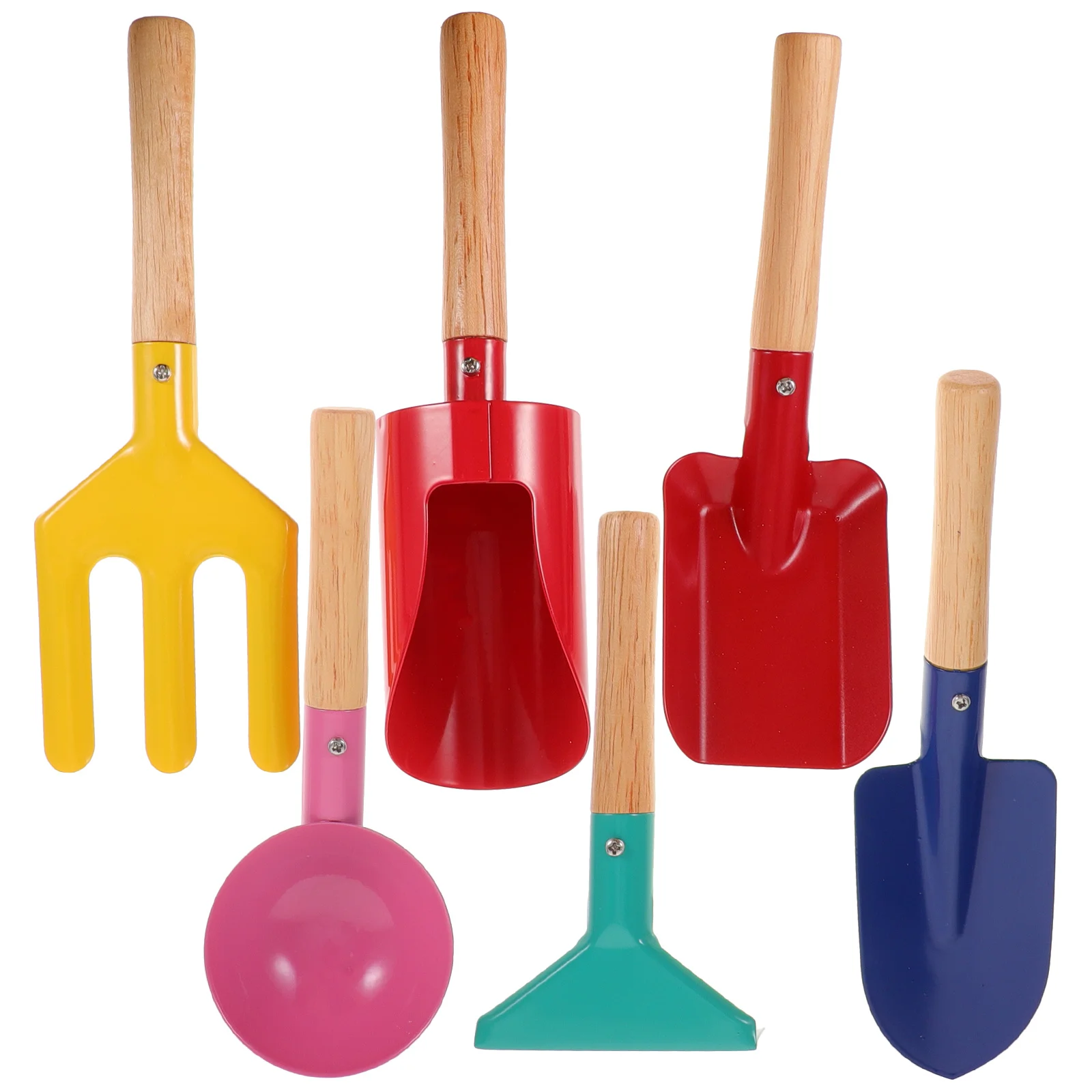 ชุดอุปกรณ์ทำสวนขนาดเล็กสำหรับเด็ก ชุดพลั่วและคราดหลากสี เหมาะสำหรับเด็กเล่นทำสวน ทรายชายหาด และปลูกต้นไม้กลางแจ้ง