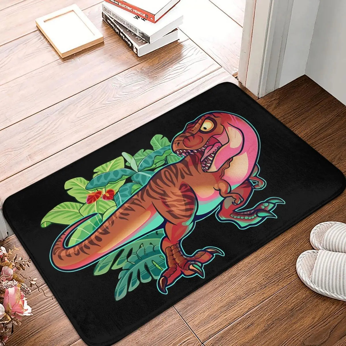 T Rex Dinosaur Anti-Slip Rug Doormat Bath Mat Floor Carpet Welcome Decor