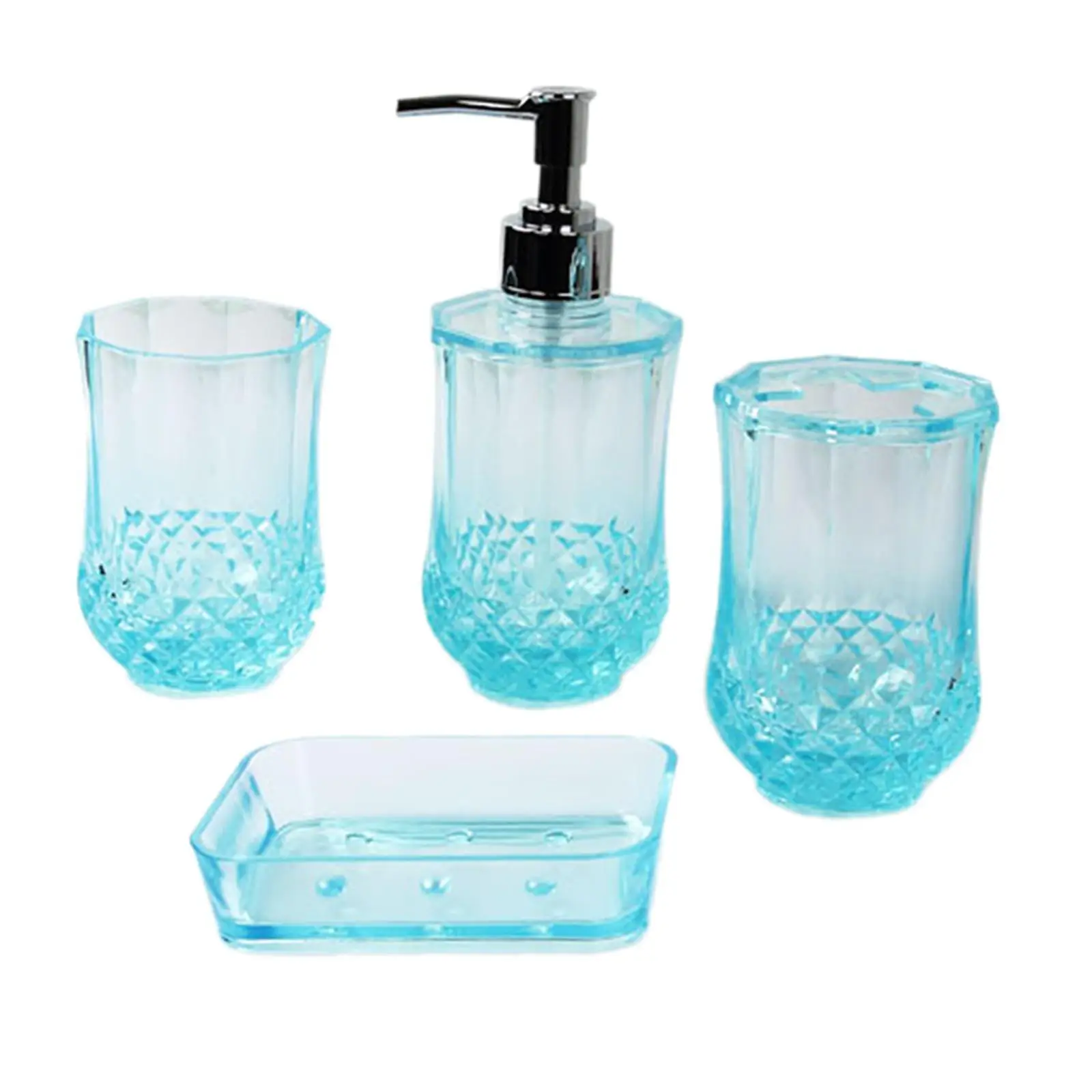 4x Soap Dispenser Storage Case Toothbrush Holder for Countertop Hotel Vanity