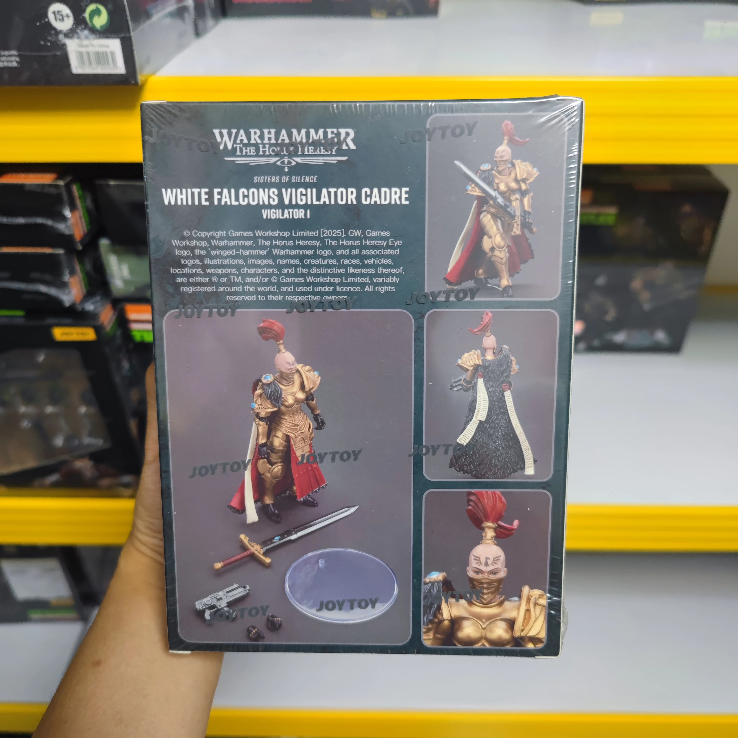 

【Доставка в течение 24 часов】Фигурка JOYTOY Warhammer 40K Sisters of Silence White Falcons Vigilator Cadre 1/18, аниме-фигурка