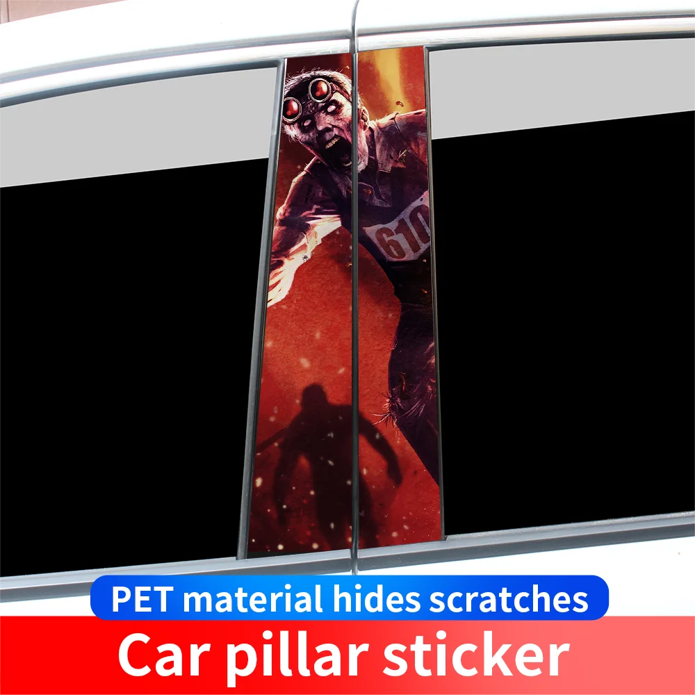 

Zombie Car Decals Stickers Waterproof Auto B-Pillar Funny Decor Cover Scratches Sunscreen Doors Pillar Trim Auto Accessories