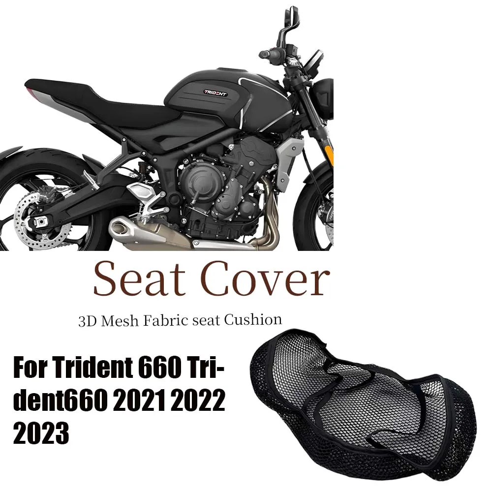 

For Trident 660 Trident660 2021 2022 2023 Motorcycle Accessories 3D Mesh fabric Cushion Protection Seat Cover