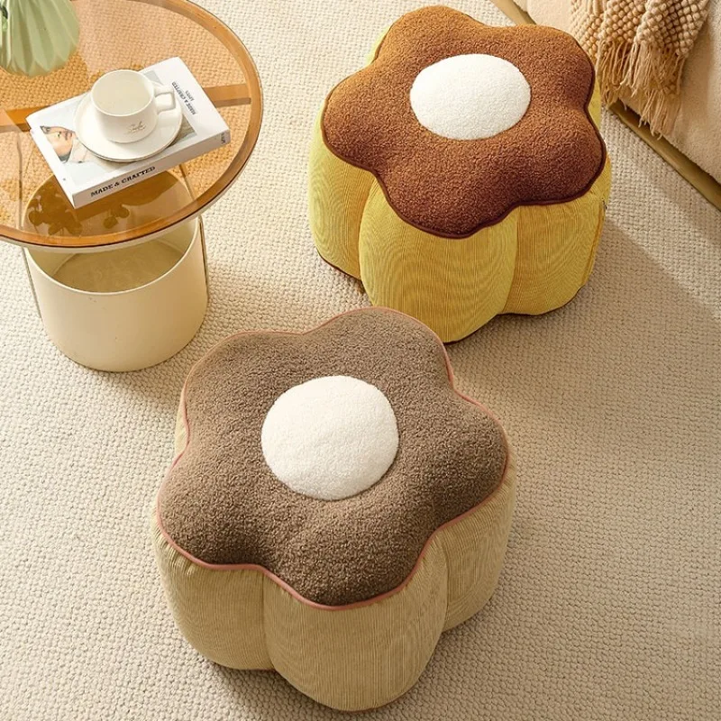 Cream wind footrest portable flower shaped shoe changing low stool tatami cute mobili per la casa saldi living room furniture