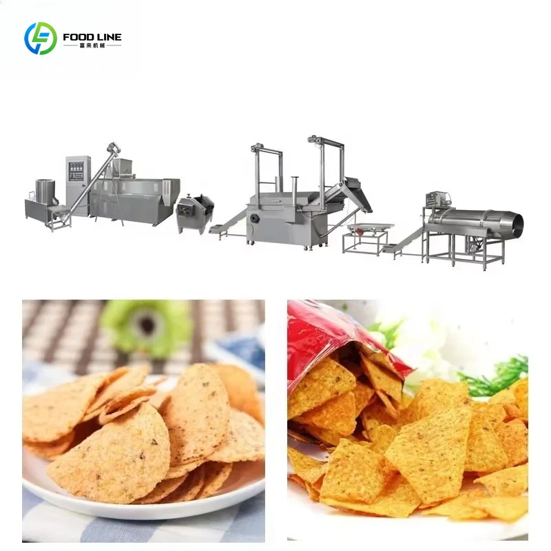 Customized Fully Automatic Corn Chip Manufacturing Machine Complete Production Line Rice Crispy Snack Equipment
