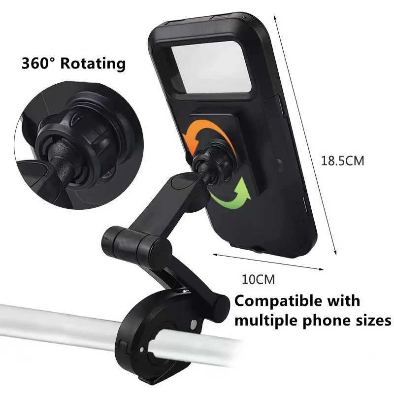 Anti Vibration Electric Scooter Road Bike Waterproof Motorcycle Mobile Stand Cell Phone Holder For Rain Moto Bracket Handlebar