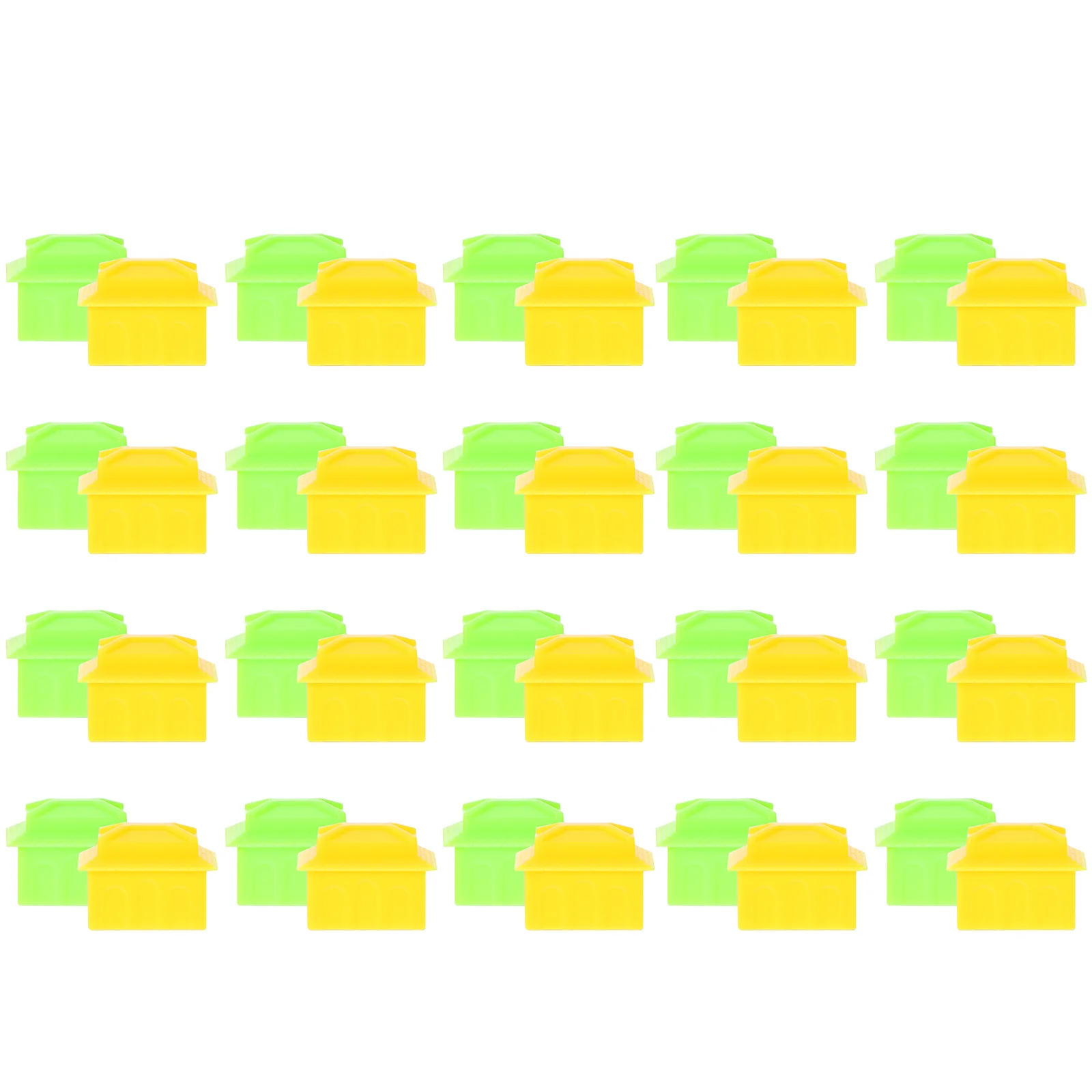 

40Pcs Board Game Pieces Plastic Props Replacement for Rich Man Board Game Hotel Accessories Pieces Only,