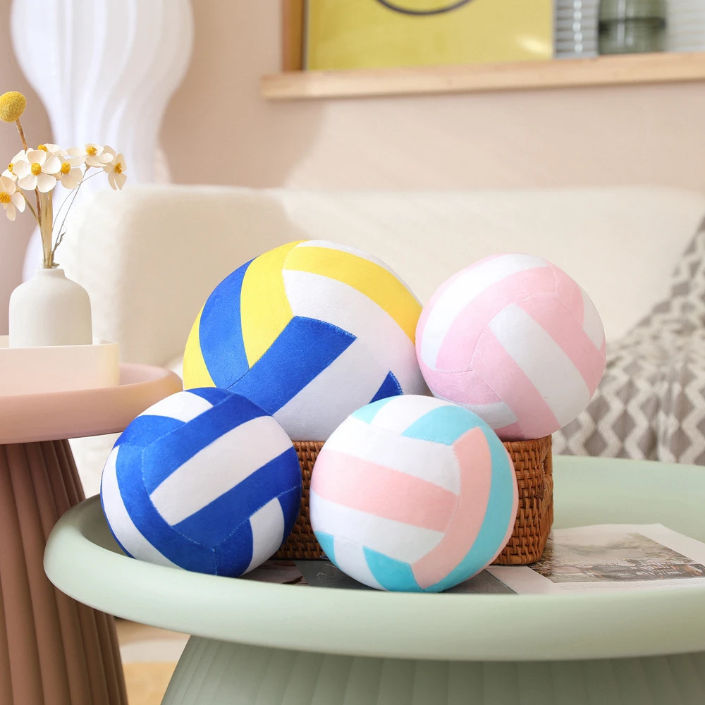 Simulation Volleyball Ball Plush Toy Cute Volleyball Props Pillow Accompany Kids Soft Gifts for Girls Boys Room Decor