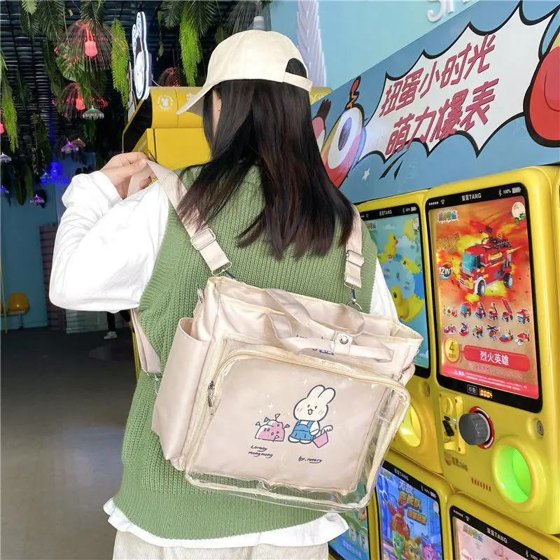 Transparent bag ita bag bolsos cruzados Japanese Cute Big Bag Female Bag New Student Shoulder Cross Body Hand Bag tote bag