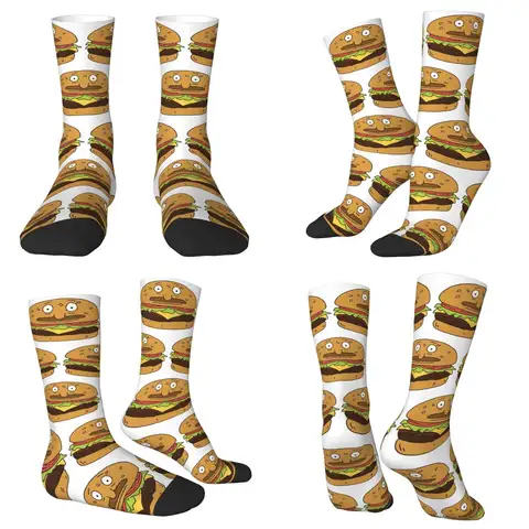 Bob As A Burger Socks Harajuku Sweat Absorbing Stockings All Season Long Socks Accessories for Man's Woman's Birthday Present