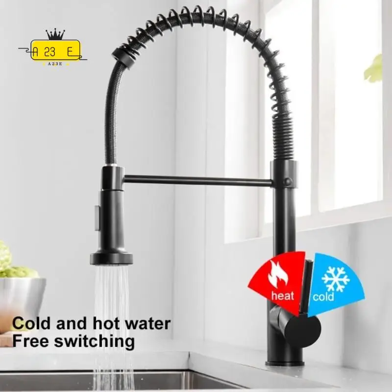 rubinetto-da-cucina-a23e-con-doccetta-estraibile-modalita-multifunzione-monocomando-braccio-alto-efficiente