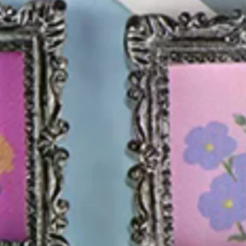 2 قطعة دمية صغيرة مصغرة 1:12 الإطار العتيقة ماني الإطار النفط اللوحة Diy بها بنفسك دمية ديكورات منزلية اكسسوارات