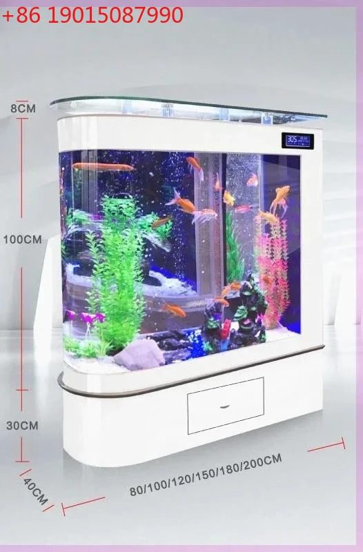

Fish tank, living room, household partition, ecological glass, designer style, fashionable, exquisite and advanced sense