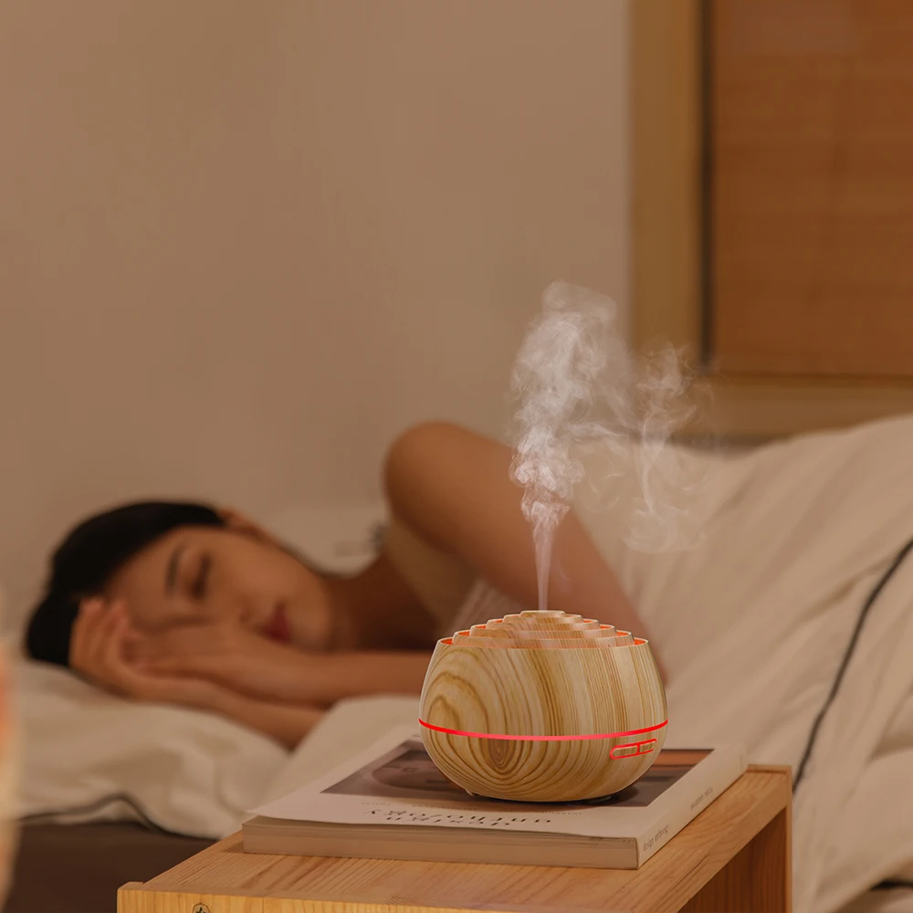 2022 USB 300ML Máy Tạo Độ Ẩm Không Khí Điện Máy Khuếch Tán Tinh Dầu Phun Sương Vân Gỗ Bộ Tinh Dầu Thông Di Động Mới Thời Trang Cho Xe Hơi Tại Nhà xe Ô Tô