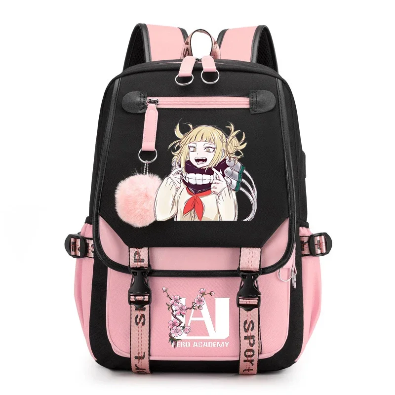 Mochila de Anime Toga Himiko My Hero Academia para niñas, bolsa de libros de Manga para mujeres, mochilas Softback, Bolsa Escolar de lona Boku no Hero Academia