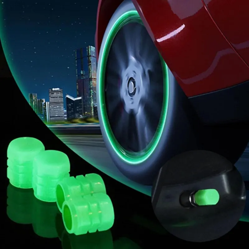 Automobile Tire Luminous Valve Cap Luminous Valve Cover Electric Motorcycle Valve Core Tire Vacuum Universal Valve Core Cover