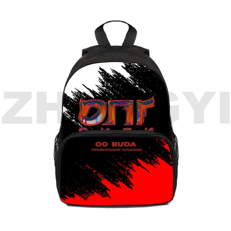 

Hip Hop Singer Og Buda 3D Print Backpacks 16 Inch School Bags for Girls Women Mens Og Buda Russia Rapper Bookbag Travel Bag