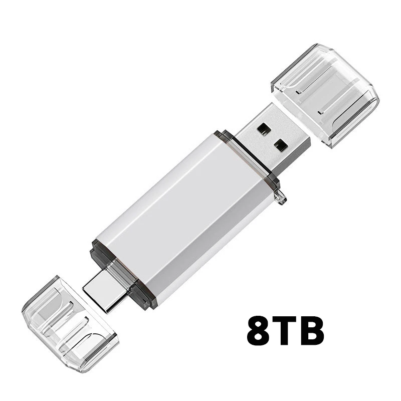 2-in-1-Flash-Laufwerk 16 TB OTG USB 2.0 Typ C High-Speed-Pendrive-Speicherstick für iPhone, Samsung, Android, Laptop