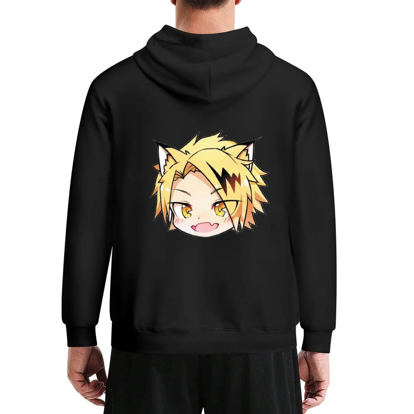 

kawaii kaminari denki cat BnH Hoodie hooded shirt men's sweat-shirt set blouse autumn new products pullover hoodies