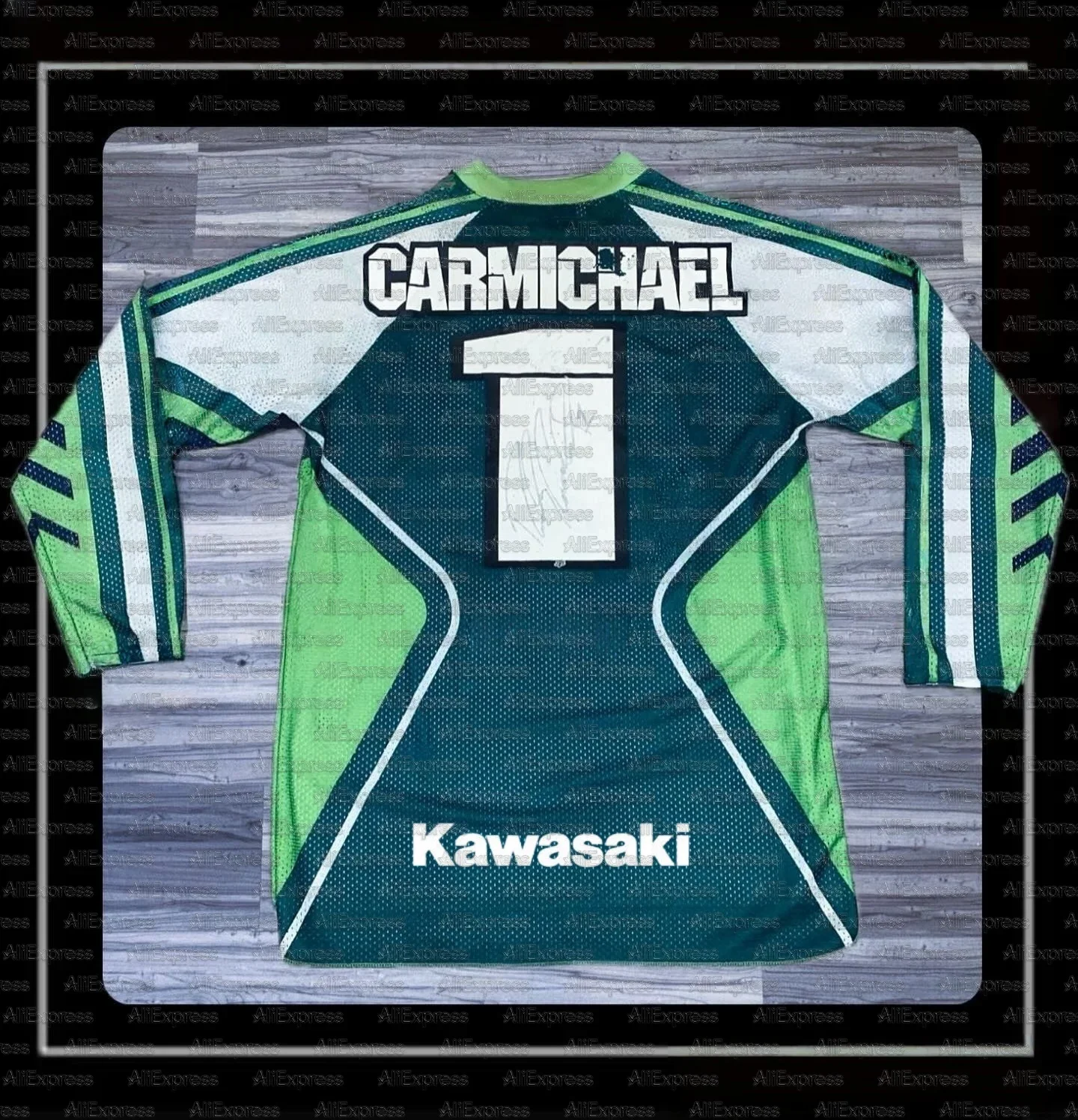 

Kawasaki Motocross racing Long Sleeve Jersey T-shirt Newest Outdoor Summer Classic Tee Adults Loose Exercise Motorcycle Jersey