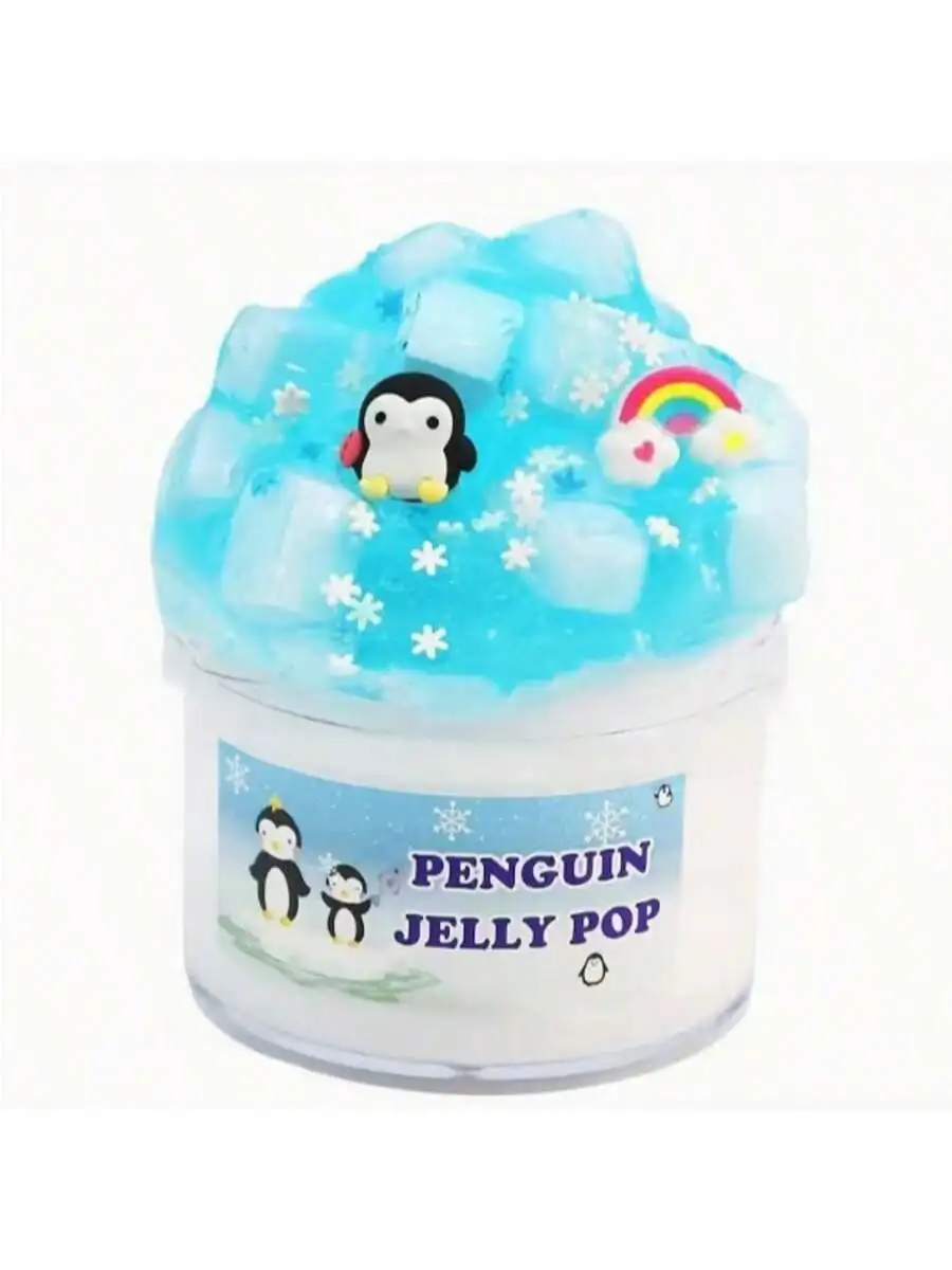 

Penguin Slime Making Experience | Springy Blue STEM Clay and Sensory Dough Set | Creative Crafts with Storage Bag | Perfect Holi