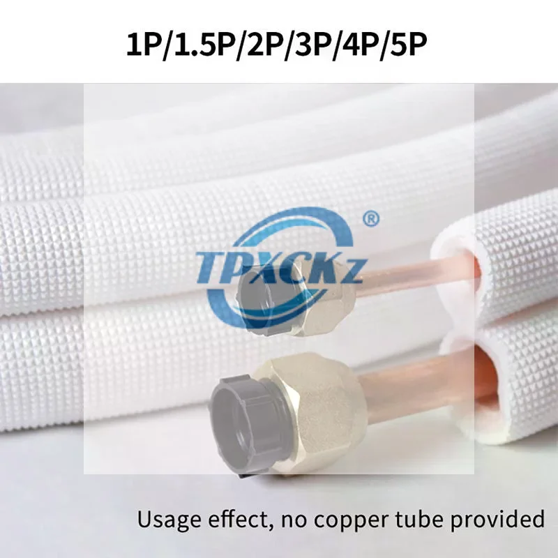 1Meter Pipe Insulation Foam Tube Air Conditioner Pipe Fittings Heat Preservation Foam Tubing For Mini Split Copper Line Set