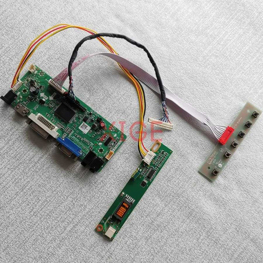 

For LP171WU3 LQ154M1LW LP154WU1 LP171WU1 Matrix Controller Drive Board DIY Kit HDMI+DVI+VGA LVDS-30Pin 1920*1200 1CCFL 1920x1200