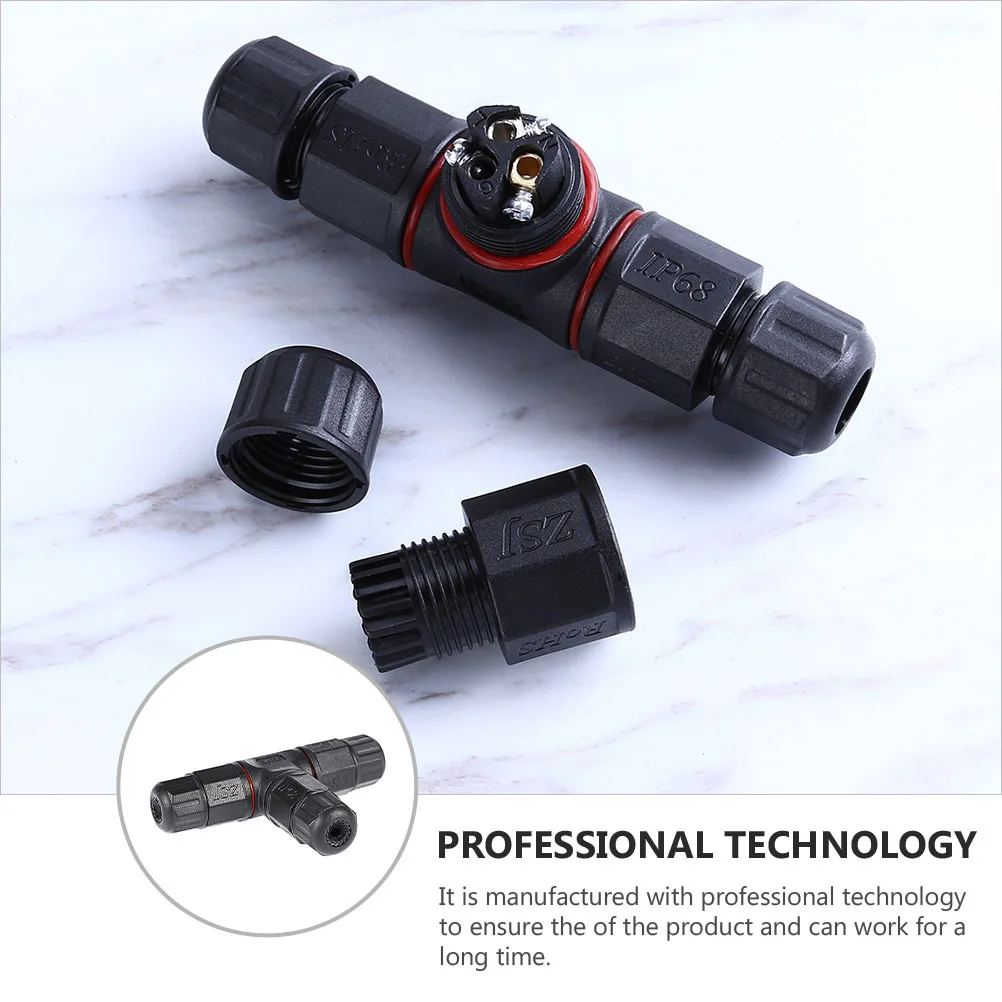 

IP68 Waterproof 5 Pin T-Shape Electrical Connector Nylon Fireproof Fast Splice Solution for Outdoor LED Light Wire Cable