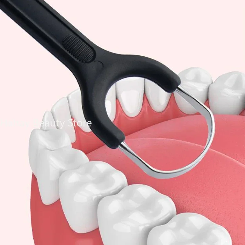 Limpiador de lengua portátil para adultos, raspador de lengua de Color de acero inoxidable para eliminar el mal aliento, tablero limpiador de boca, reutilización, cuidado bucal