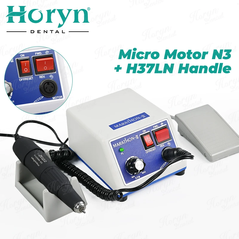 35000 RPM Polishing Machine E-Type Micromotor H37L1/204 Handle For Denture Polish Equipment Dental Handle Grinder Manicure Tool