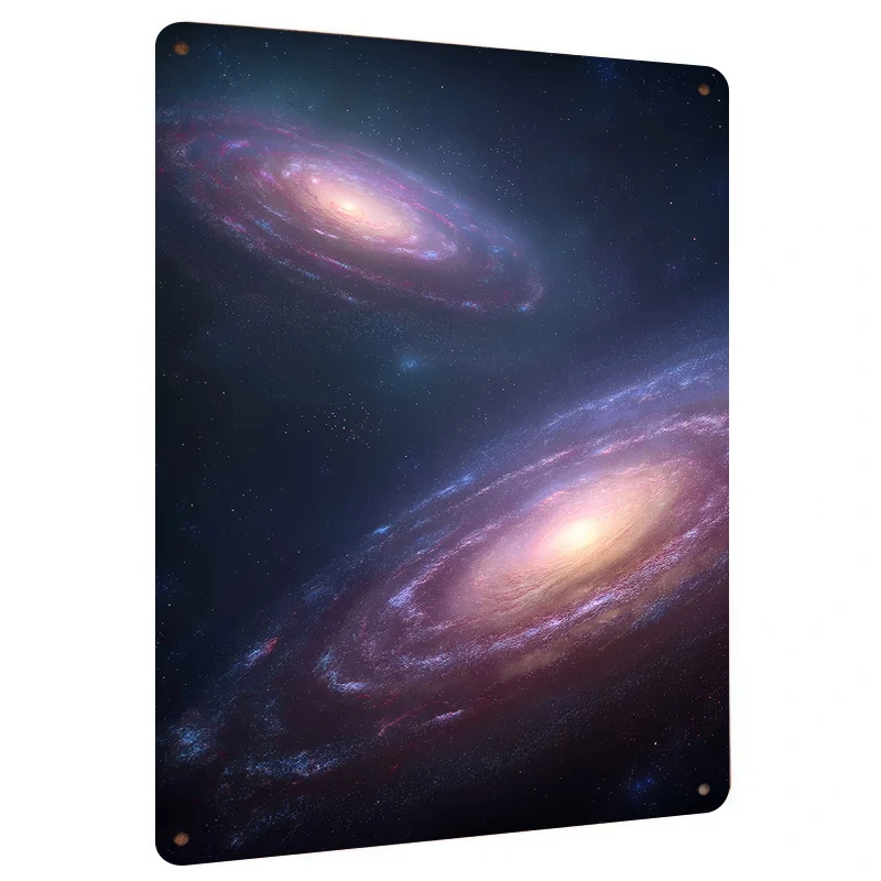 Cosmic Galaxy Nebula Metal Iron Painting Modern Home Wall Decor Art Hanging for Living Room Bedroom