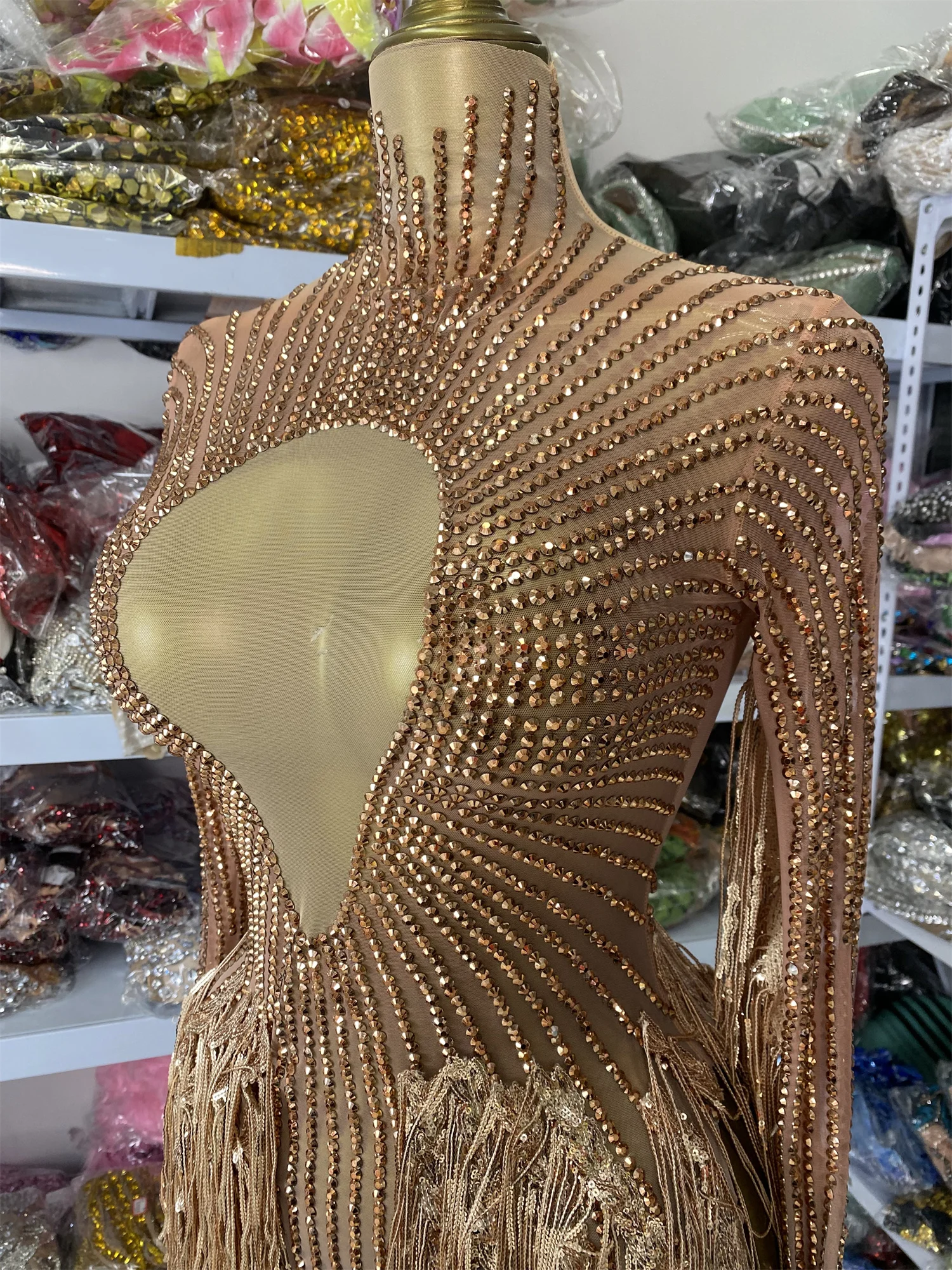 Hotwife boate festa de aniversário vestido glitter strass lantejoulas borla ver através bodycon mini vestido trajes dançarino
