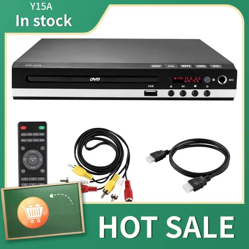 Y15A VCD CD медиаплеер домашний DVD-плеер с дистанционным управлением USB HD 1080P вилка европейского стандарта