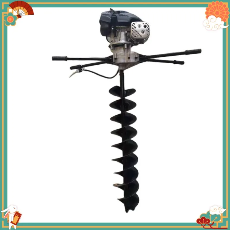 High-power handheld column planting rod drilling machine with reverse gear tea garden photovoltaic drilling machine